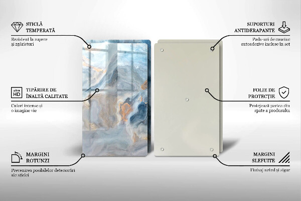 Kokkärlskydd Marmor textur