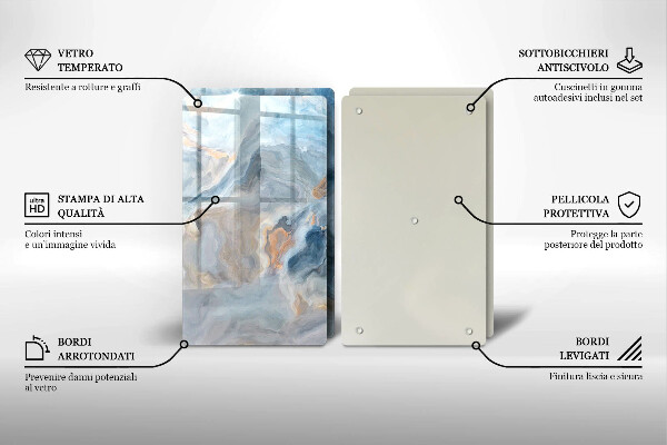 Kokkärlskydd Marmor textur