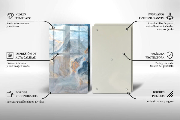 Kokkärlskydd Marmor textur