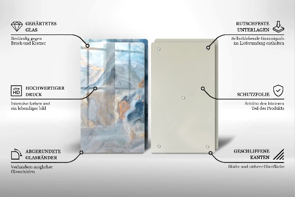 Kokkärlskydd Marmor textur