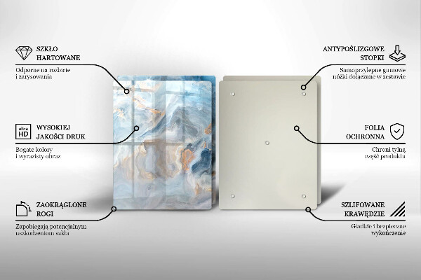 Kokkärlskydd Marmor textur