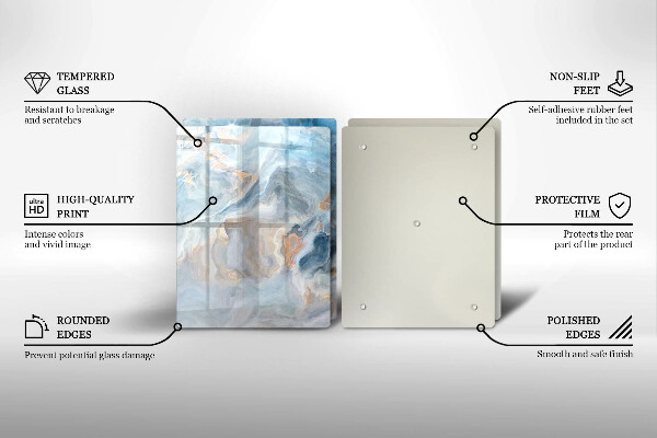 Kokkärlskydd Marmor textur