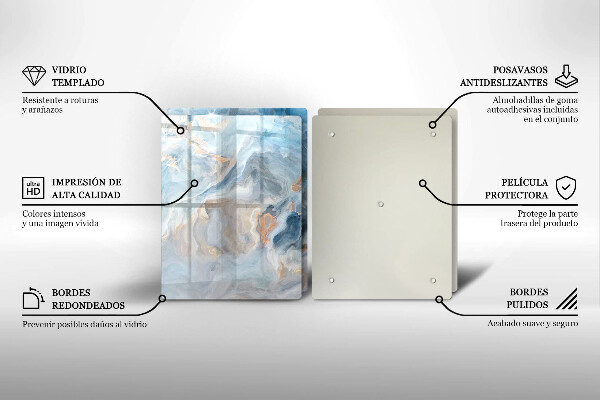 Kokkärlskydd Marmor textur