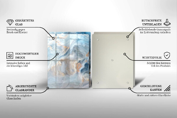 Kokkärlskydd Marmor textur