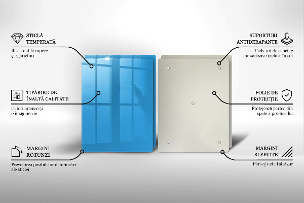 Skyddsplatta för spis Blå färg