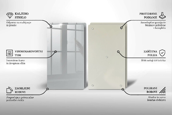 Skyddsplatta för spis Färg grå