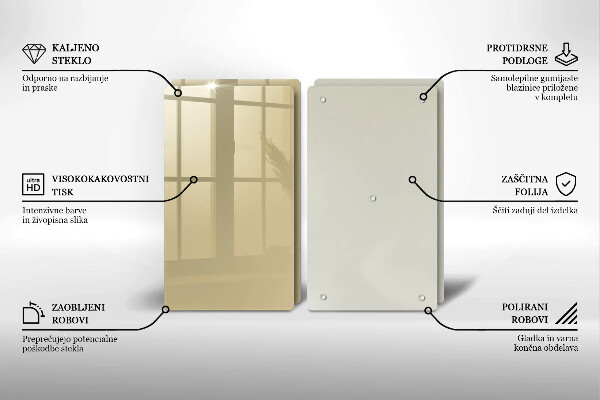 Skyddsplatta för spis Beige färg