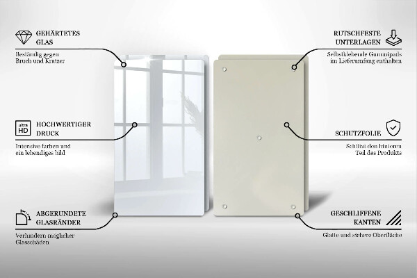 Skyddsplatta för spis Färg vit