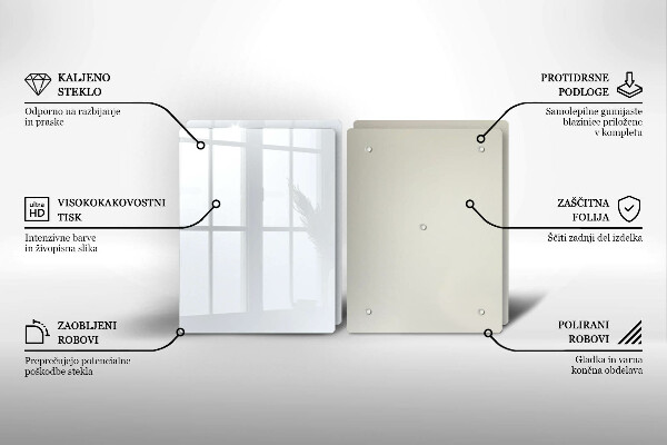 Skyddsplatta för spis Färg vit