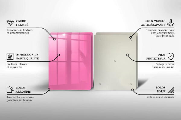 Skyddsplatta för spis Färg rosa