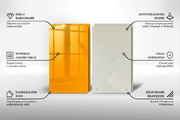 Skyddsplatta för spis Färg mörkgul