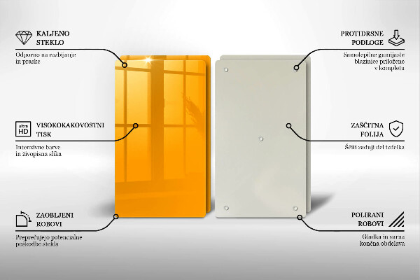 Skyddsplatta för spis Färg mörkgul