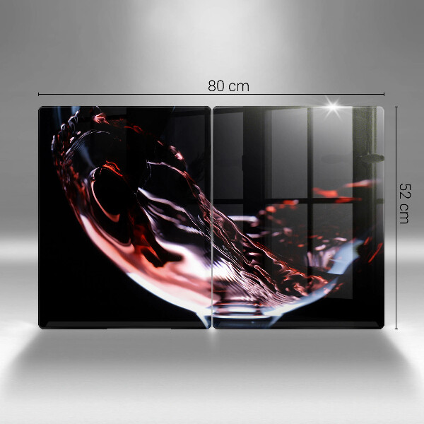 Spisskyddsplatta Ett glas rött vin