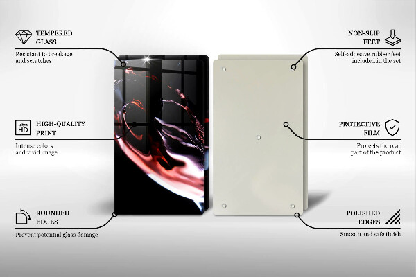 Spisskyddsplatta Ett glas rött vin