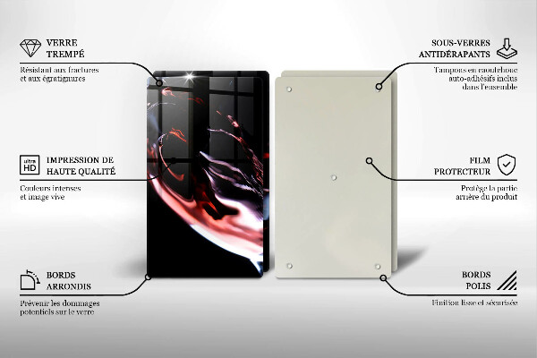 Spisskyddsplatta Ett glas rött vin