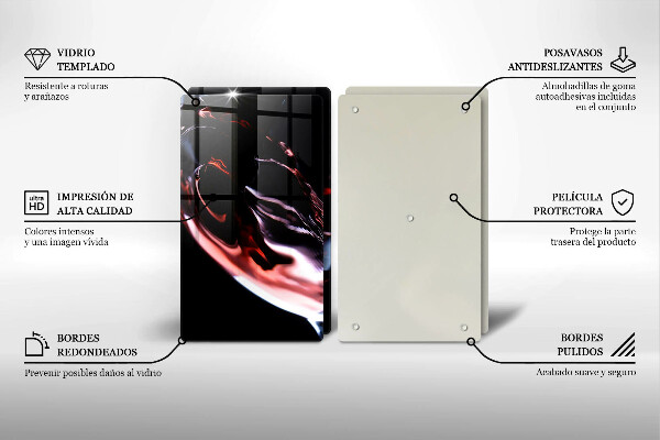 Spisskyddsplatta Ett glas rött vin