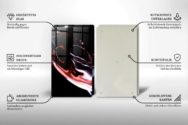 Spisskyddsplatta Ett glas rött vin