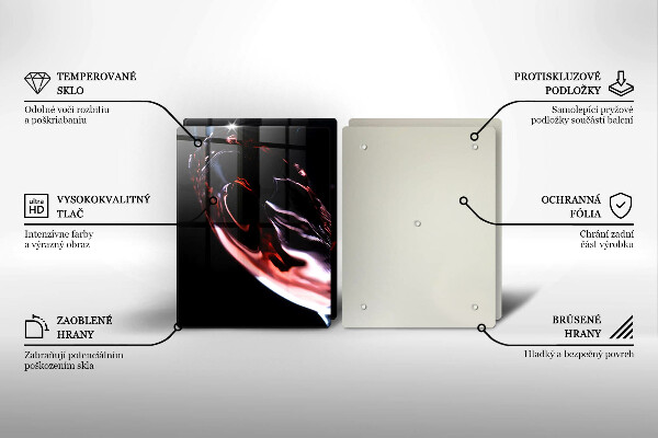 Spisskyddsplatta Ett glas rött vin