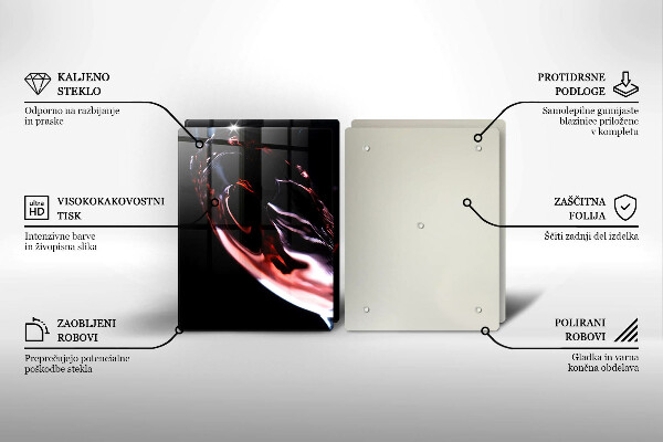 Spisskyddsplatta Ett glas rött vin