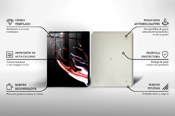 Spisskyddsplatta Ett glas rött vin
