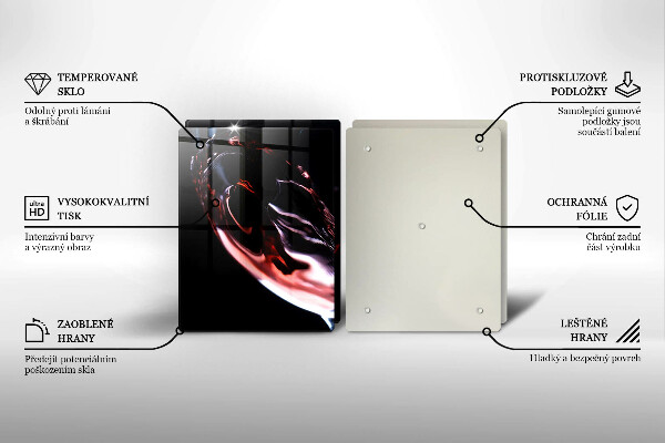 Spisskyddsplatta Ett glas rött vin