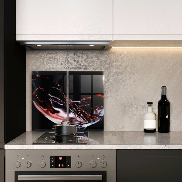 Spisskyddsplatta Ett glas rött vin