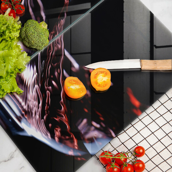 Spisskyddsplatta Ett glas rött vin