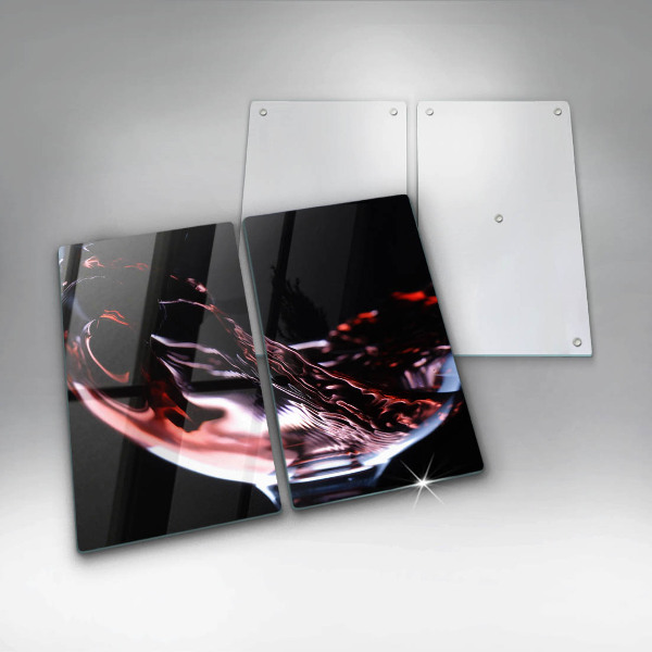 Spisskyddsplatta Ett glas rött vin