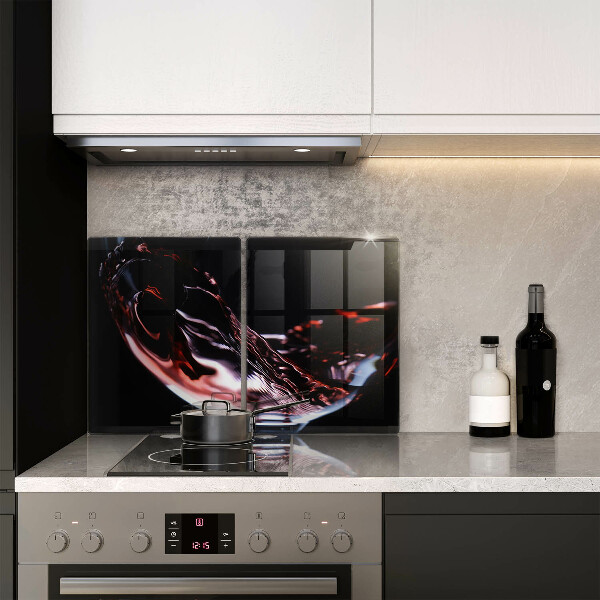 Spisskyddsplatta Ett glas rött vin