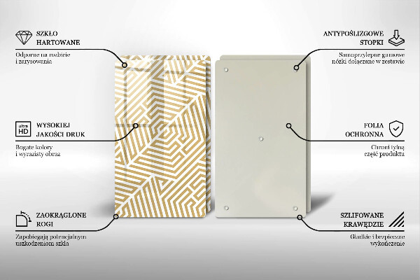 Spisskyddsplatta Geometriska linjer