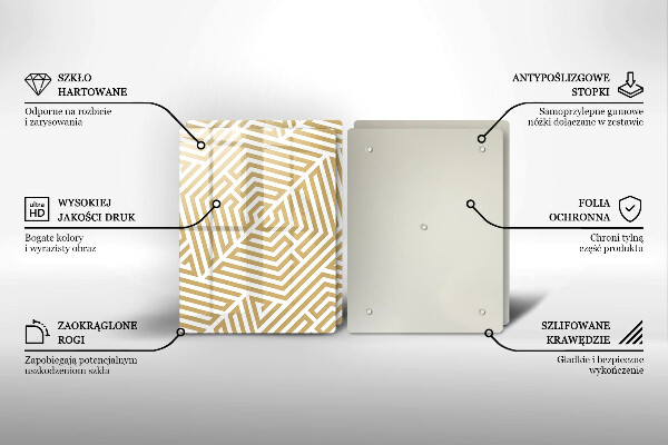 Spisskyddsplatta Geometriska linjer