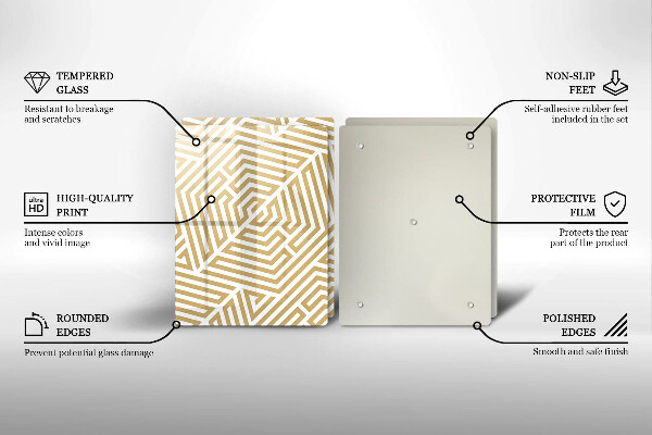 Spisskyddsplatta Geometriska linjer