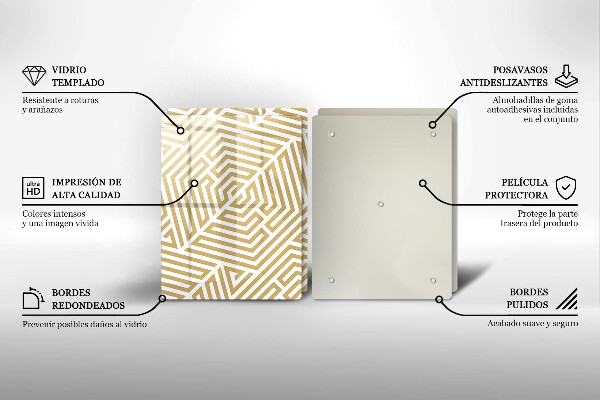 Spisskyddsplatta Geometriska linjer