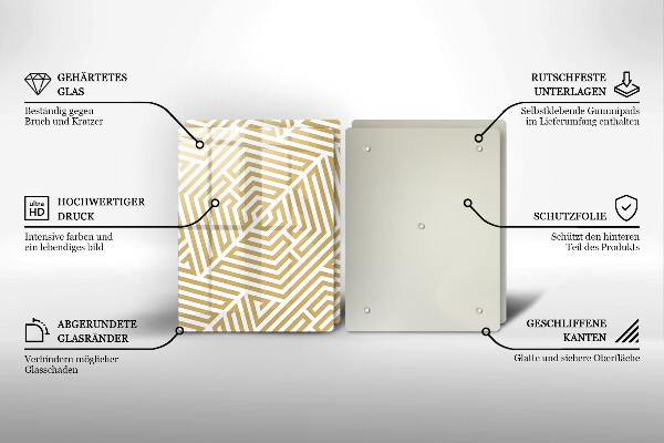 Spisskyddsplatta Geometriska linjer