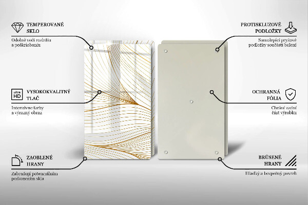 Glashällskydd Modernt linjemönster