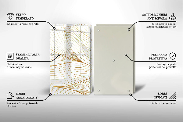 Glashällskydd Modernt linjemönster