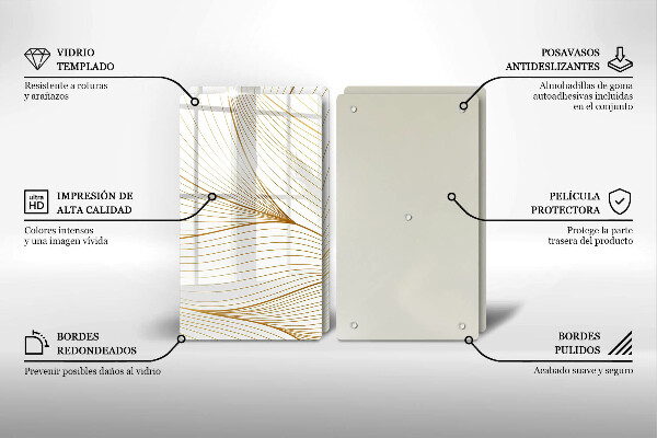 Glashällskydd Modernt linjemönster