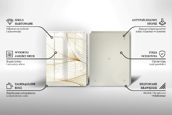 Glashällskydd Modernt linjemönster