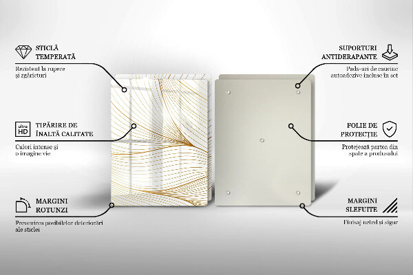 Glashällskydd Modernt linjemönster