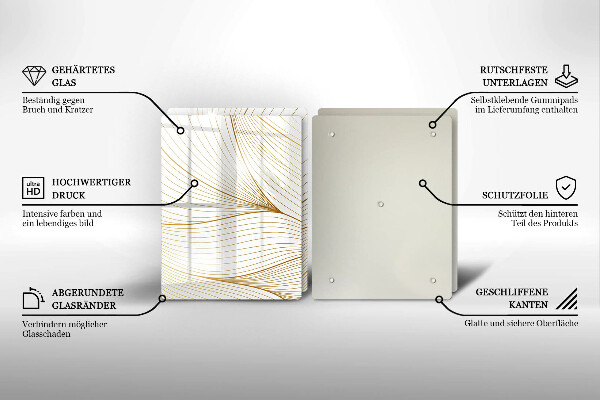 Glashällskydd Modernt linjemönster