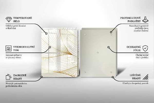 Glashällskydd Modernt linjemönster
