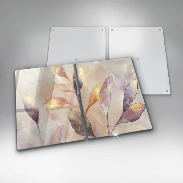 Skydd för induktionsspis Målade boho löv