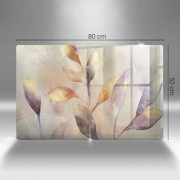 Skydd för induktionsspis Målade boho löv