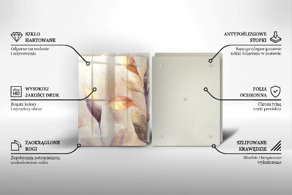 Skydd för induktionsspis Målade boho löv