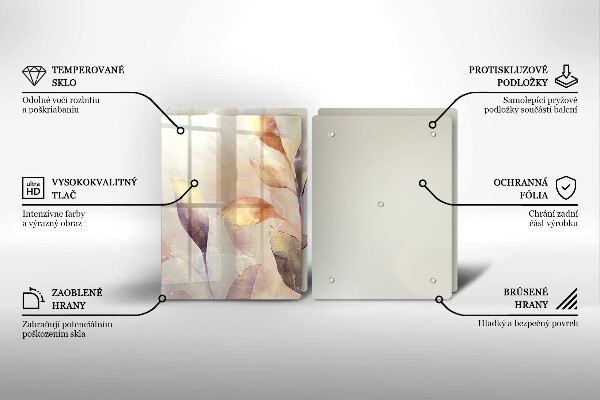 Skydd för induktionsspis Målade boho löv