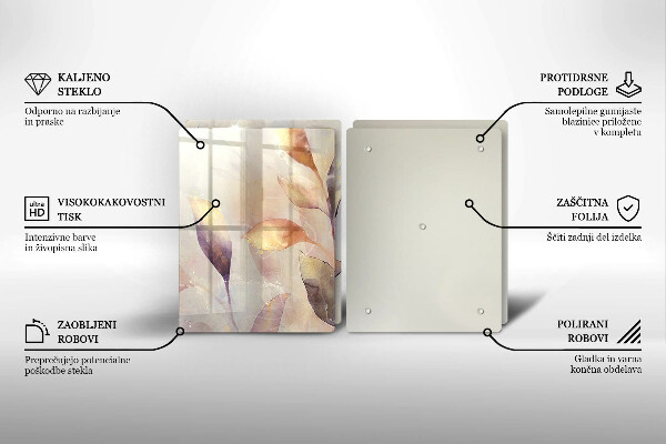 Skydd för induktionsspis Målade boho löv
