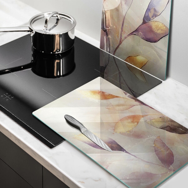 Skydd för induktionsspis Målade boho löv