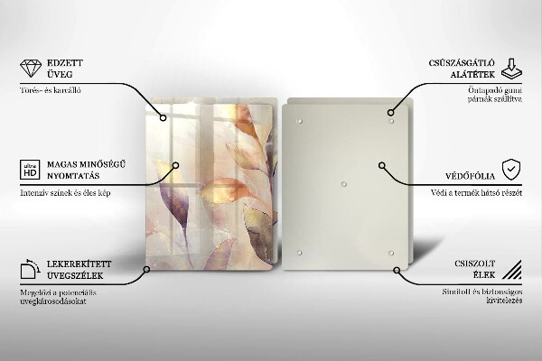 Skydd för induktionsspis Målade boho löv