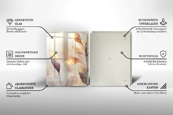 Skydd för induktionsspis Målade boho löv