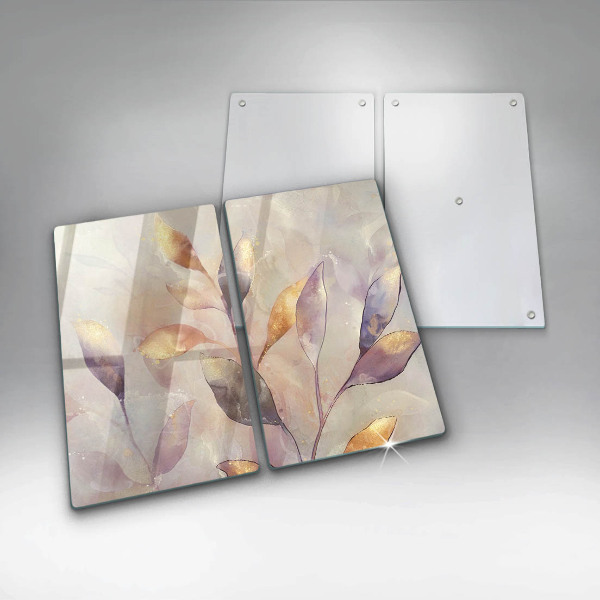 Skydd för induktionsspis Målade boho löv